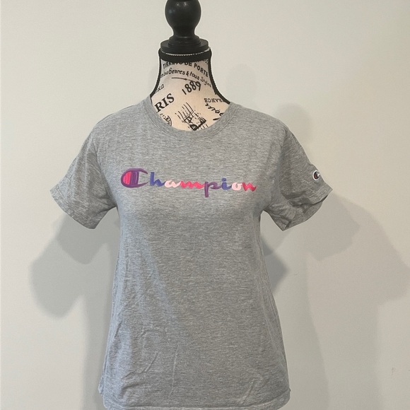 Champion Women's Gray Tee, Small - Picture 1 of 5